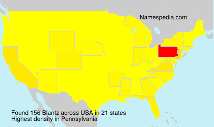 Surname Blantz in USA Surname Blantz in USA