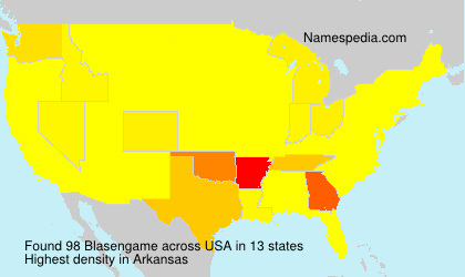Surname Blasengame in USA Surname Blasengame in USA