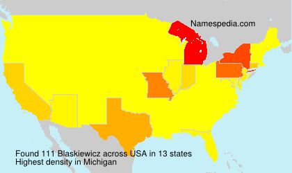 Surname Blaskiewicz in USA Surname Blaskiewicz in USA