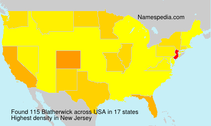 Surname Blatherwick in USA Surname Blatherwick in USA