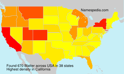 Surname Blatter in USA Surname Blatter in USA
