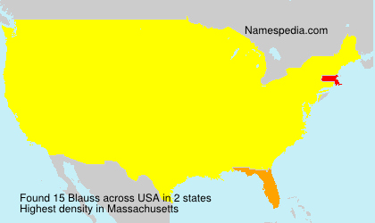Surname Blauss in USA Surname Blauss in USA