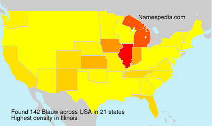 Surname Blauw in USA Surname Blauw in USA
