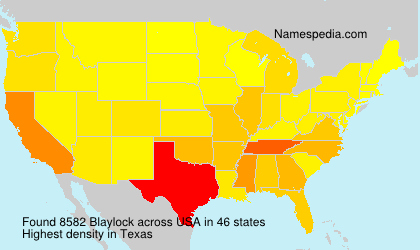 Surname Blaylock in USA Surname Blaylock in USA