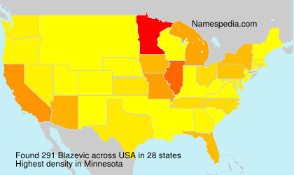 Surname Blazevic in USA Surname Blazevic in USA