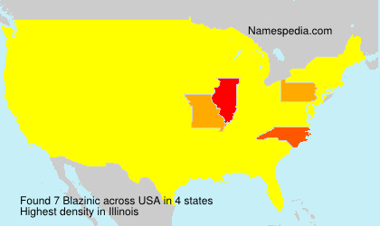 Surname Blazinic in USA Surname Blazinic in USA