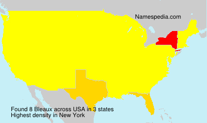Surname Bleaux in USA
