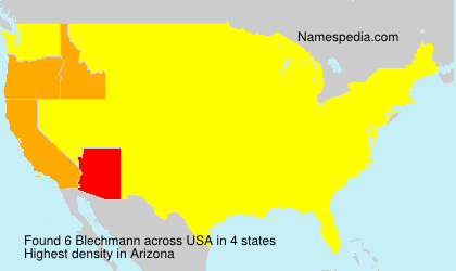 Surname Blechmann in USA Surname Blechmann in USA