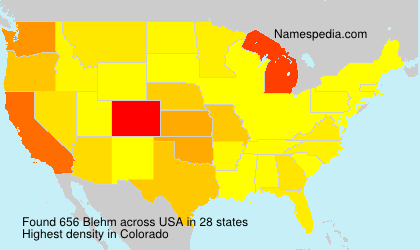 Surname Blehm in USA Surname Blehm in USA