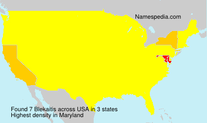 Surname Blekaitis in USA Surname Blekaitis in USA