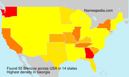 Surname Blencoe in USA Surname Blencoe in USA