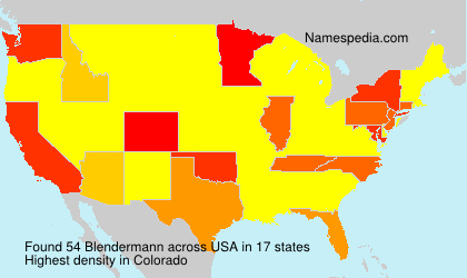 Surname Blendermann in USA Surname Blendermann in USA