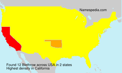 Surname Blethrow in USA Surname Blethrow in USA