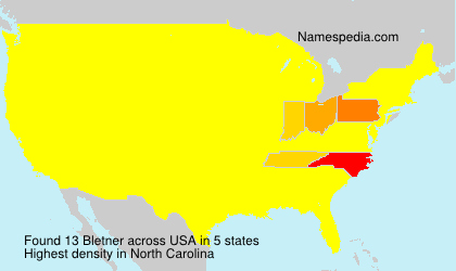 Surname Bletner in USA Surname Bletner in USA