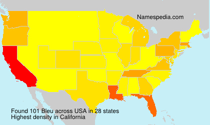 Surname Bleu in USA Surname Bleu in USA