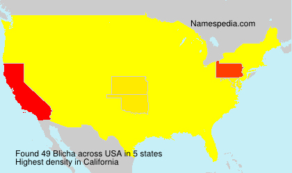 Surname Blicha in USA Surname Blicha in USA