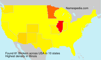Surname Blickem in USA Surname Blickem in USA