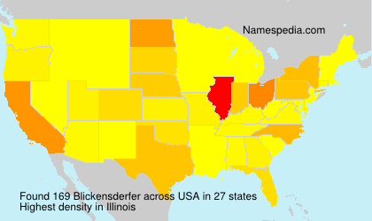 Surname Blickensderfer in USA Surname Blickensderfer in USA