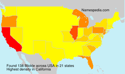 Surname Blickle in USA Surname Blickle in USA