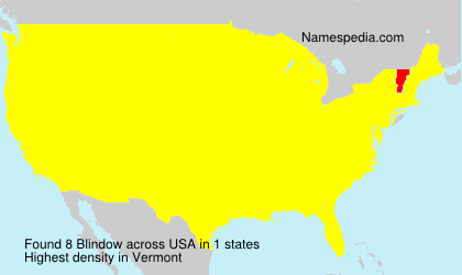 Surname Blindow in USA Surname Blindow in USA
