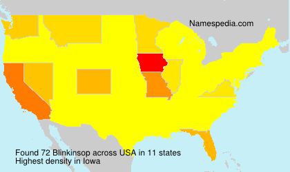 Surname Blinkinsop in USA Surname Blinkinsop in USA