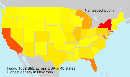 Surname Blitz in USA Surname Blitz in USA