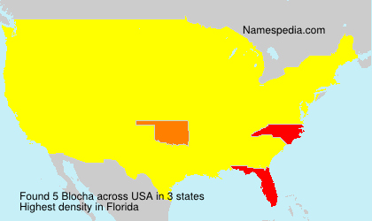Surname Blocha in USA Surname Blocha in USA
