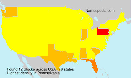 Surname Blocke in USA Surname Blocke in USA