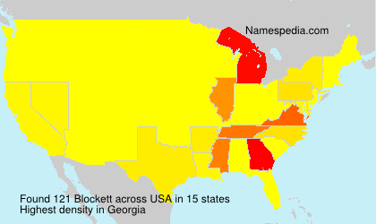 Surname Blockett in USA Surname Blockett in USA