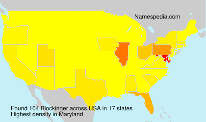 Surname Blockinger in USA Surname Blockinger in USA