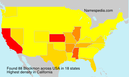Surname Blockmon in USA Surname Blockmon in USA