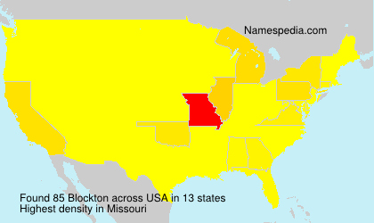Surname Blockton in USA Surname Blockton in USA