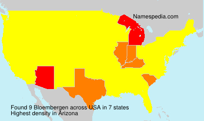 Surname Bloembergen in USA Surname Bloembergen in USA