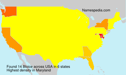 Surname Bloice in USA Surname Bloice in USA