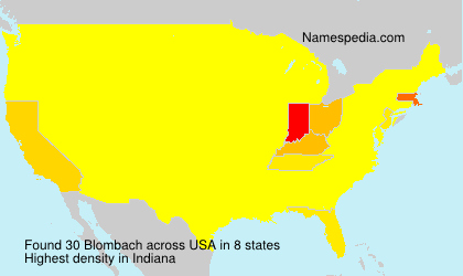 Surname Blombach in USA Surname Blombach in USA