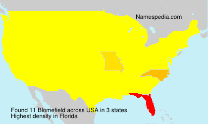 Surname Blomefield in USA Surname Blomefield in USA