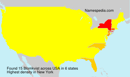 Surname Blomkvist in USA Surname Blomkvist in USA