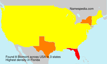 Surname Blomont in USA Surname Blomont in USA