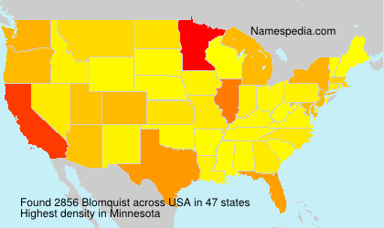 Surname Blomquist in USA Surname Blomquist in USA