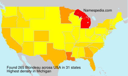 Surname Blondeau in USA Surname Blondeau in USA