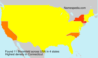 Surname Bloomfeld in USA Surname Bloomfeld in USA