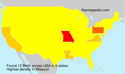 Surname Bloth in USA Surname Bloth in USA