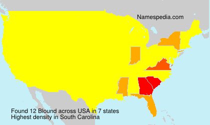Surname Blound in USA Surname Blound in USA