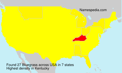 Surname Bluegrass in USA Surname Bluegrass in USA