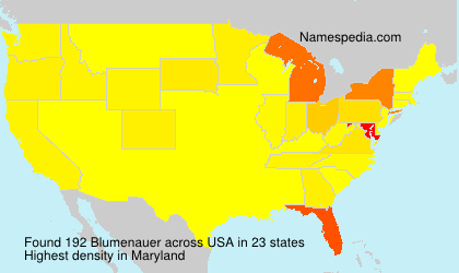 Surname Blumenauer in USA