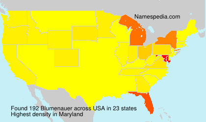 Surname Blumenauer in USA Surname Blumenauer in USA