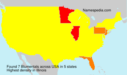 Surname Blumentals in USA Surname Blumentals in USA