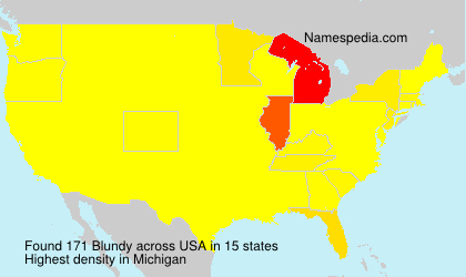 Surname Blundy in USA Surname Blundy in USA