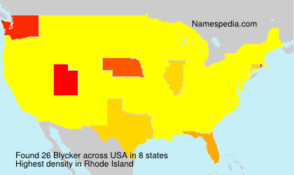 Surname Blycker in USA Surname Blycker in USA