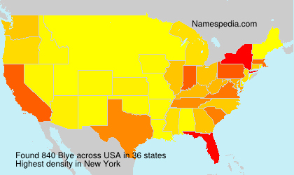 Surname Blye in USA Surname Blye in USA